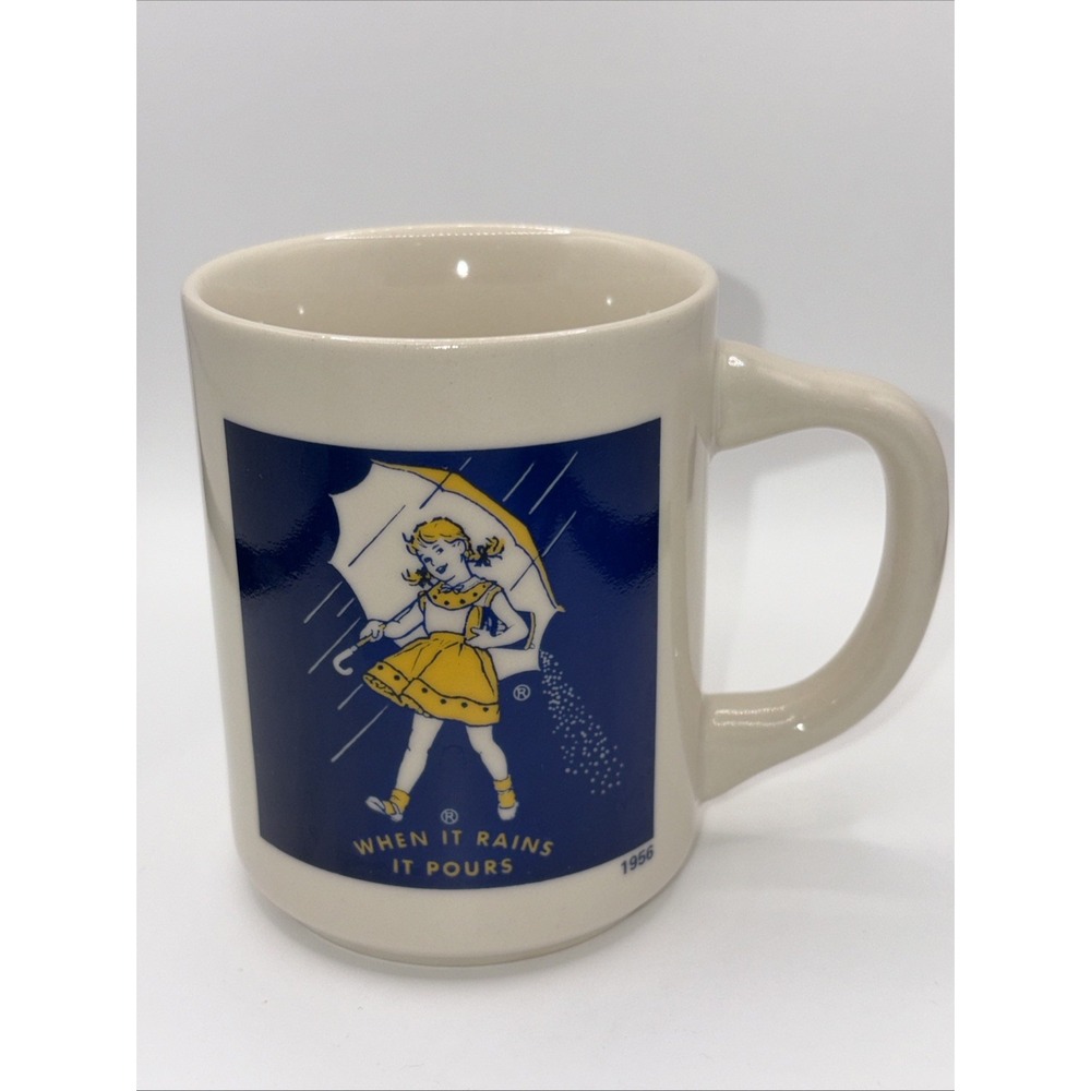 Vintage 1968 Morton Salt Girl "When it Rains it Pours"  Coffee Cup Mug Tea Cup